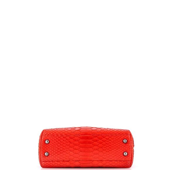 Chanel Coco Top Handle Bag Python Mini Red - Picture 5 of 8